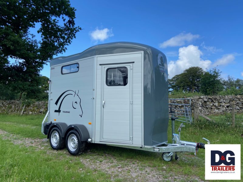 Cheval Liberte Touring Country Double Horse Trailer with Saddle Room in Iron Grey